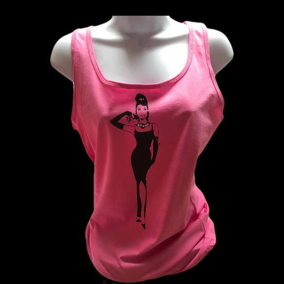 Audrey Hepburn Pink Tank Top - Picture 2 of 3